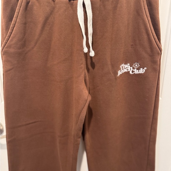 The Beach Club Brown Sweatpants with White Drawstring Size XL - Picture 6 of 12